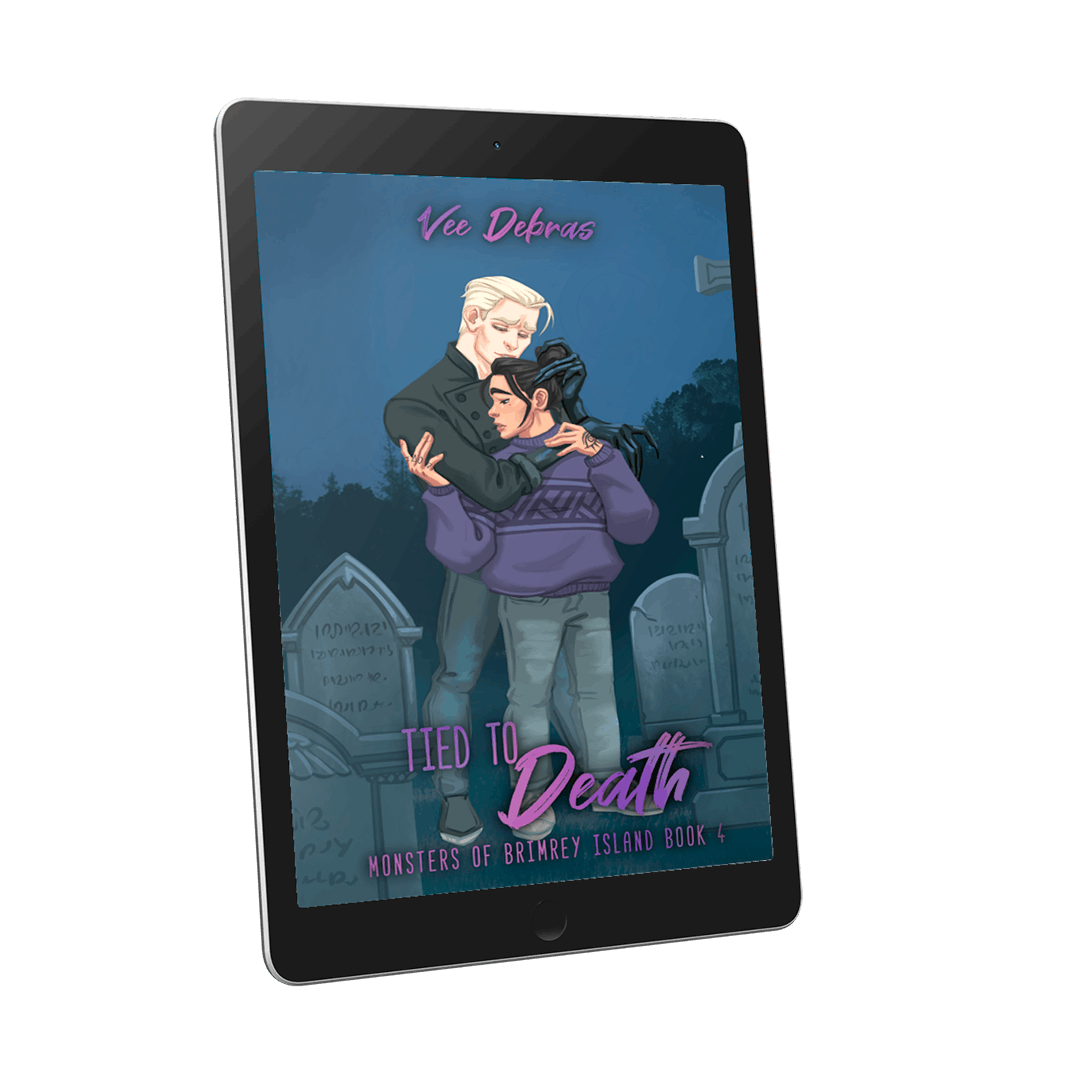 Ebook mockup of Tied to Death by Vee Debras