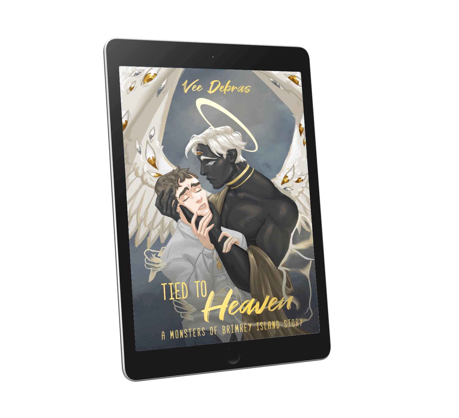 Ebook mockup of Tied to Heaven by Vee Debras