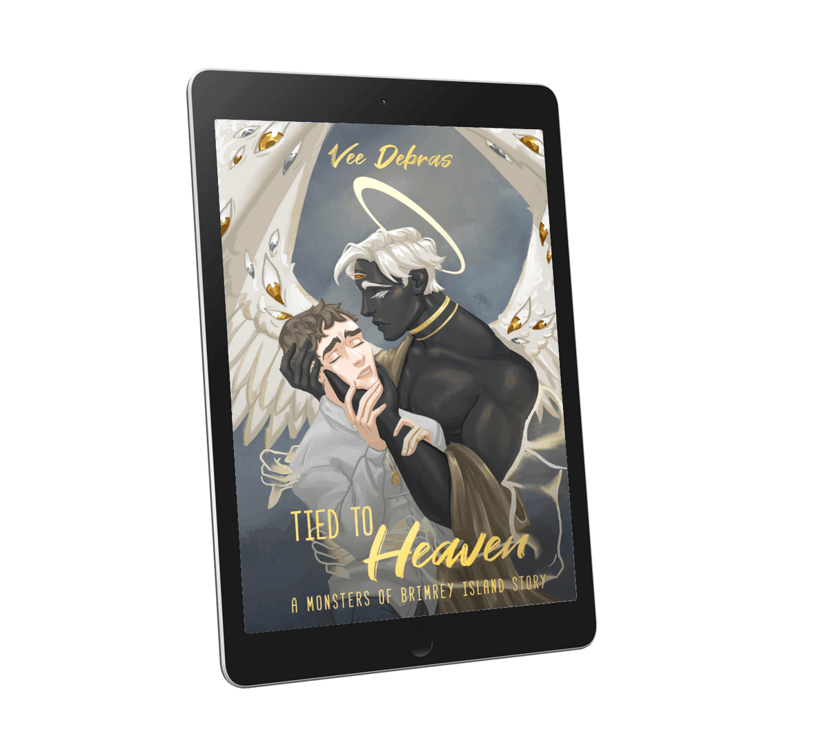 Ebook mockup of Tied to Heaven by Vee Debras