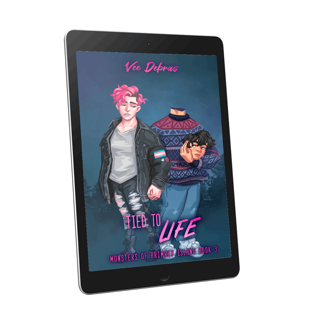 Ebook mockup of Tied to Life by Vee Debras 